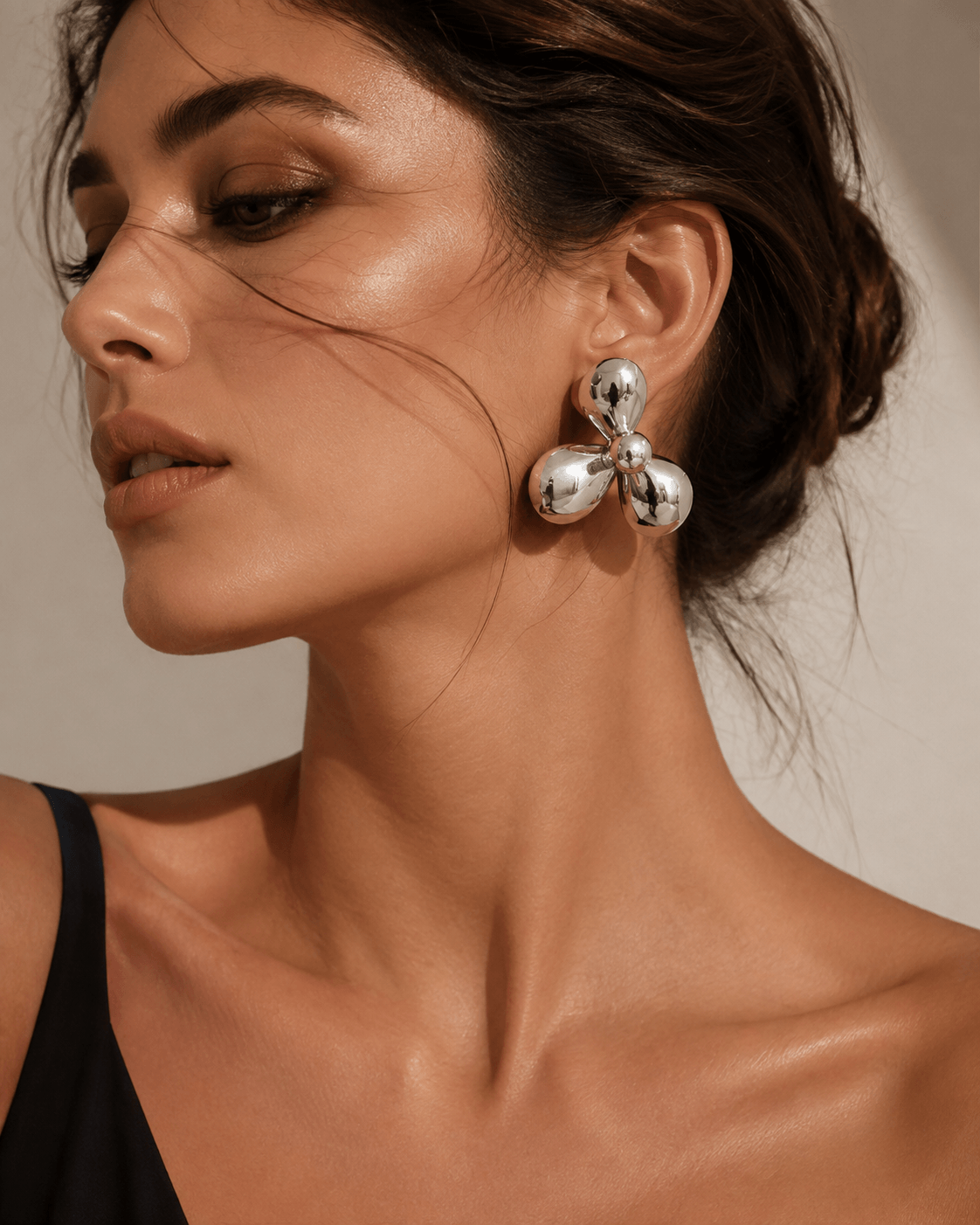 Luna Sculptural Petal Earrings