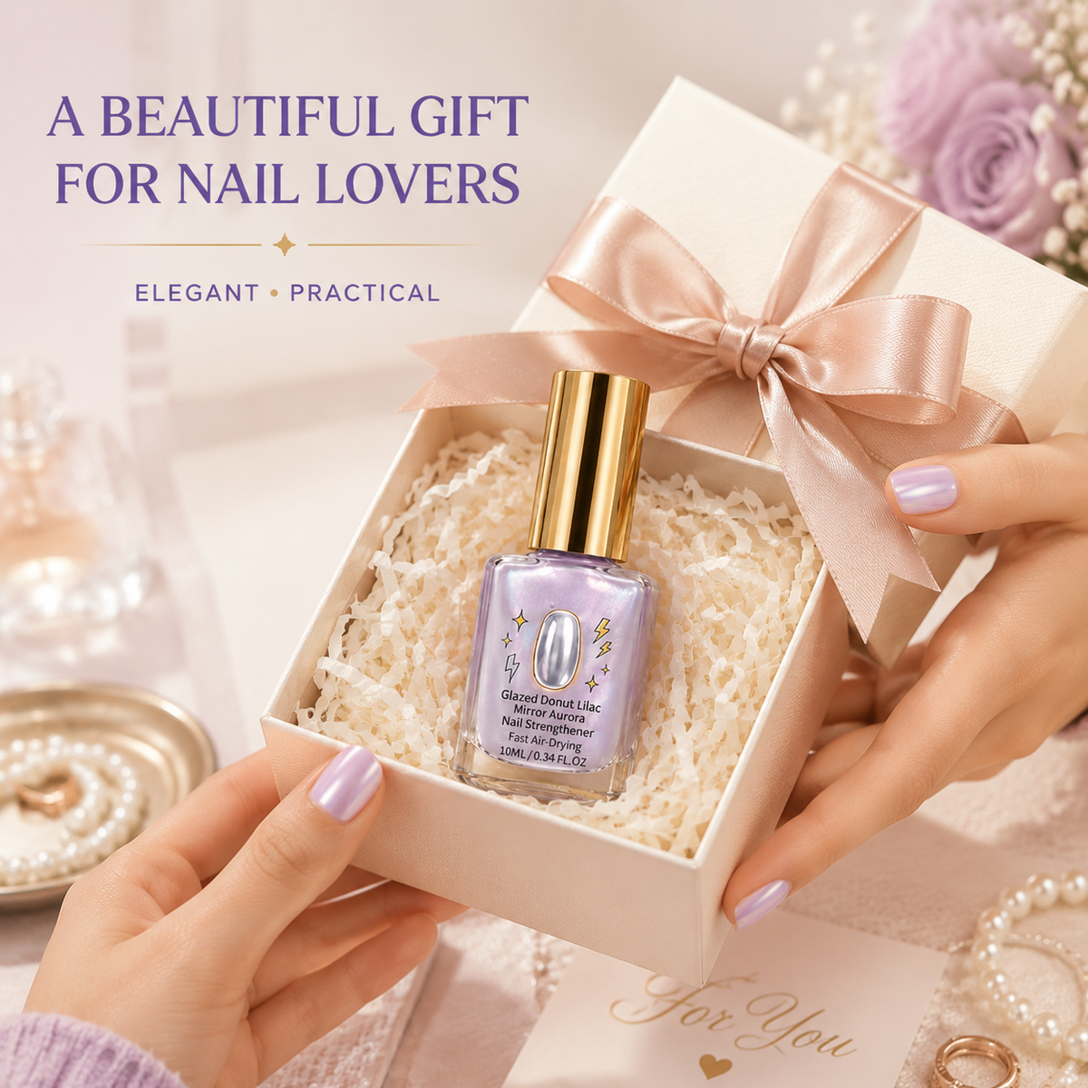 ⏳ FINAL 24 HOURS · 50% OFF💅Lilac Glossy Mirror Nail Strengthener