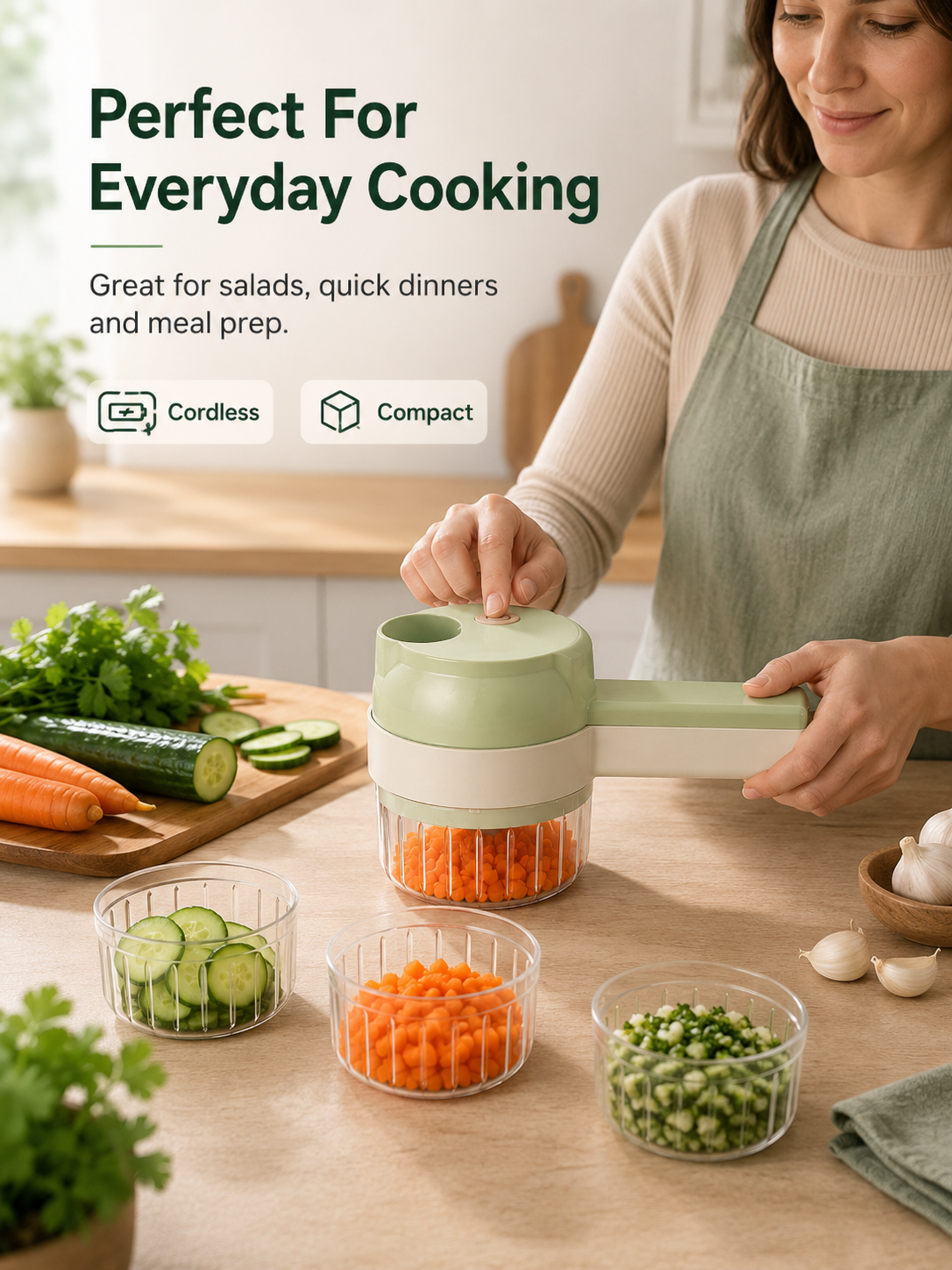 ⏳ FINAL 24 HOURS · 50% OFF 4-in-1 Cordless Electric Vegetable Chopper