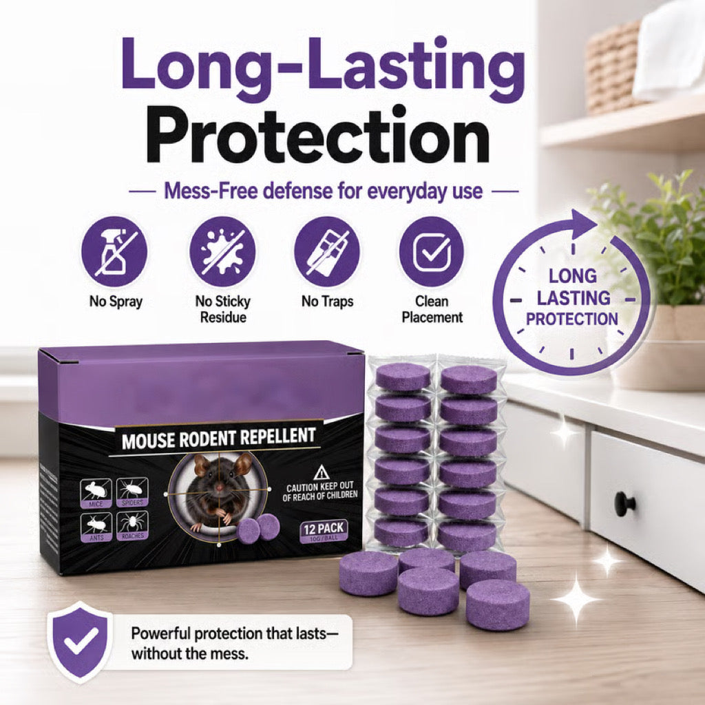 🐭12-Pack Rodent Repellent Balls for Home Kitchen – 🌿 A SCENT BARRIER THEY DON’T WANT TO STICK AROUND