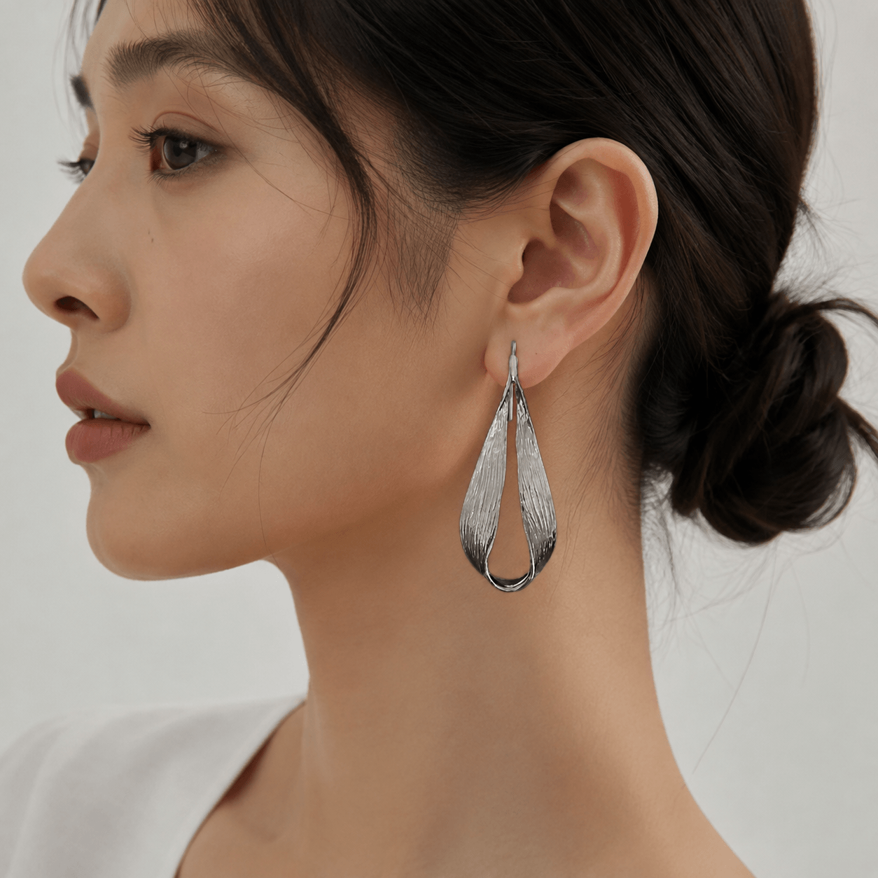 Sculpted Teardrop Statement Earrings
