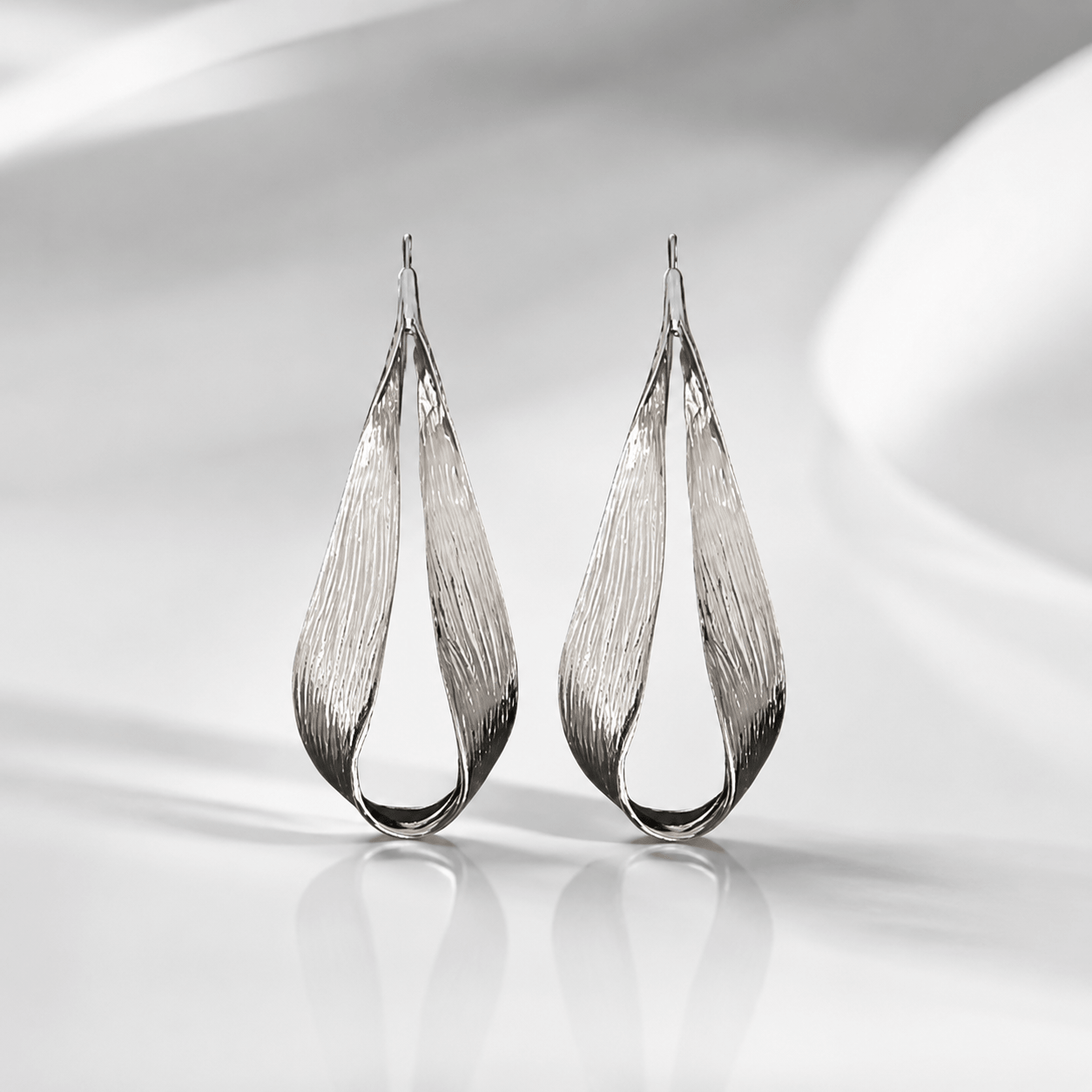 Sculpted Teardrop Statement Earrings