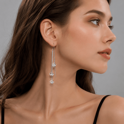 Nova Geometric Chain Drop Earrings