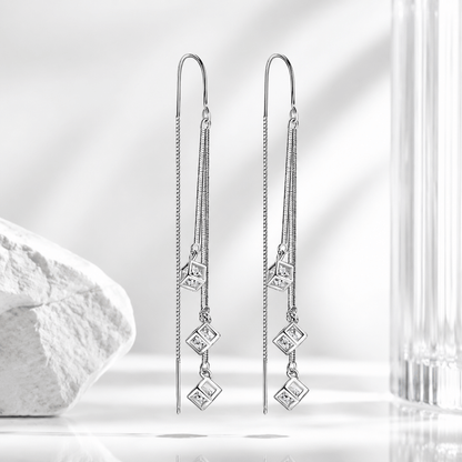 Nova Geometric Chain Drop Earrings