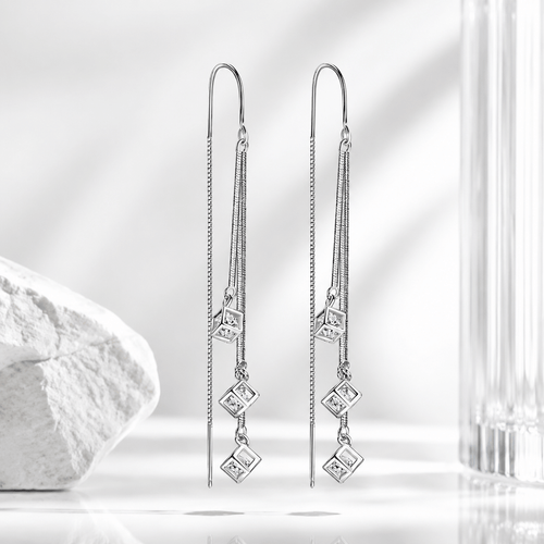 Nova Geometric Chain Drop Earrings