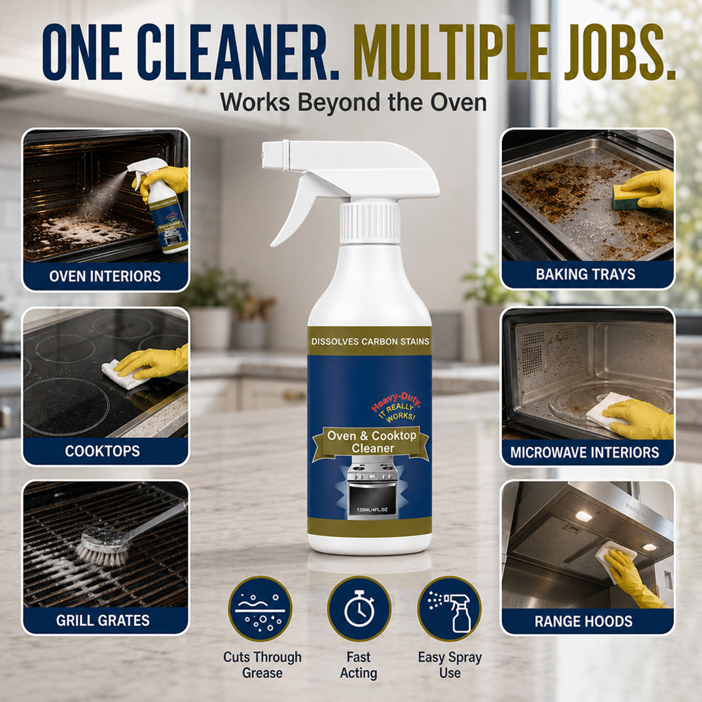 ⏳ FINAL 24 HOURS · 50% OFF🔥 Oven & Cooktop Cleaner Spray – Cut Through Burnt-On Grease