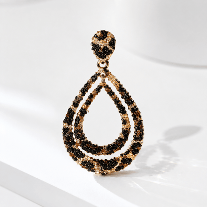 Leona Leopard Teardrop Earrings