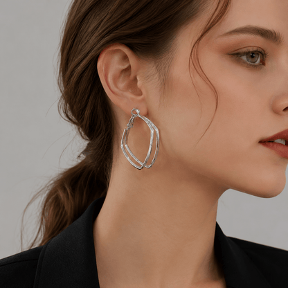 Avery Geometric Square Earrings