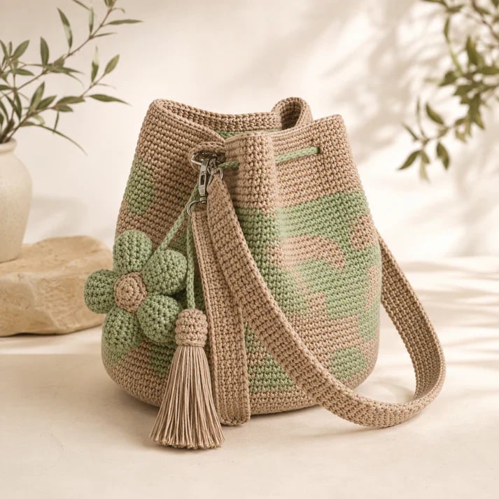 🔥💓LAST DAY 50% OFF ✨Handwoven Flower Bucket Bag