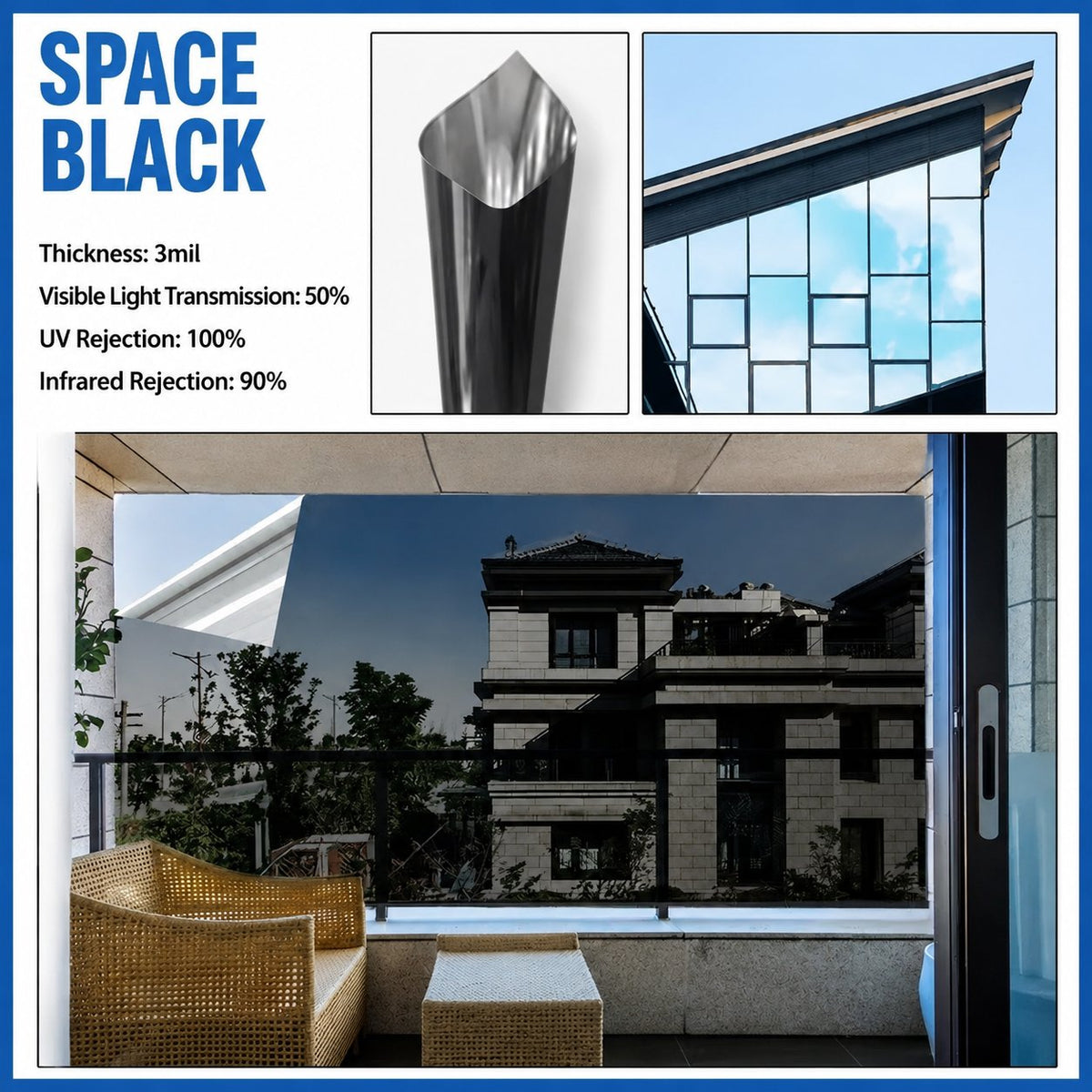 ⏳ FINAL 24 HOURS · 50% OFF✨One-Way Mirror Window Film – Heat Control & UV Protection