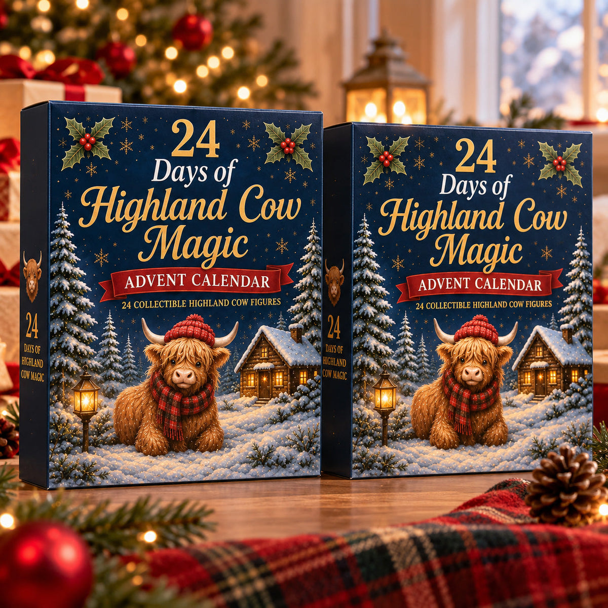 🐮 24 Days Highland Cow Advent Calendar With 24 Mini Surprises