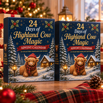 🐮 24 Days Highland Cow Advent Calendar With 24 Mini Surprises