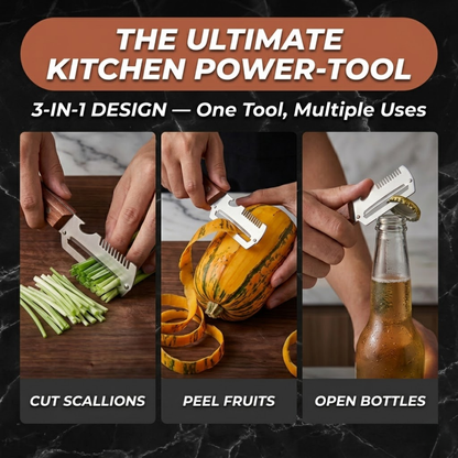 ⏳ FINAL 24 HOURS · 75% OFF ✨3-in-1 Stainless Steel Vegetable Peeler with Wooden Handle & Bottle Opener UPSELL