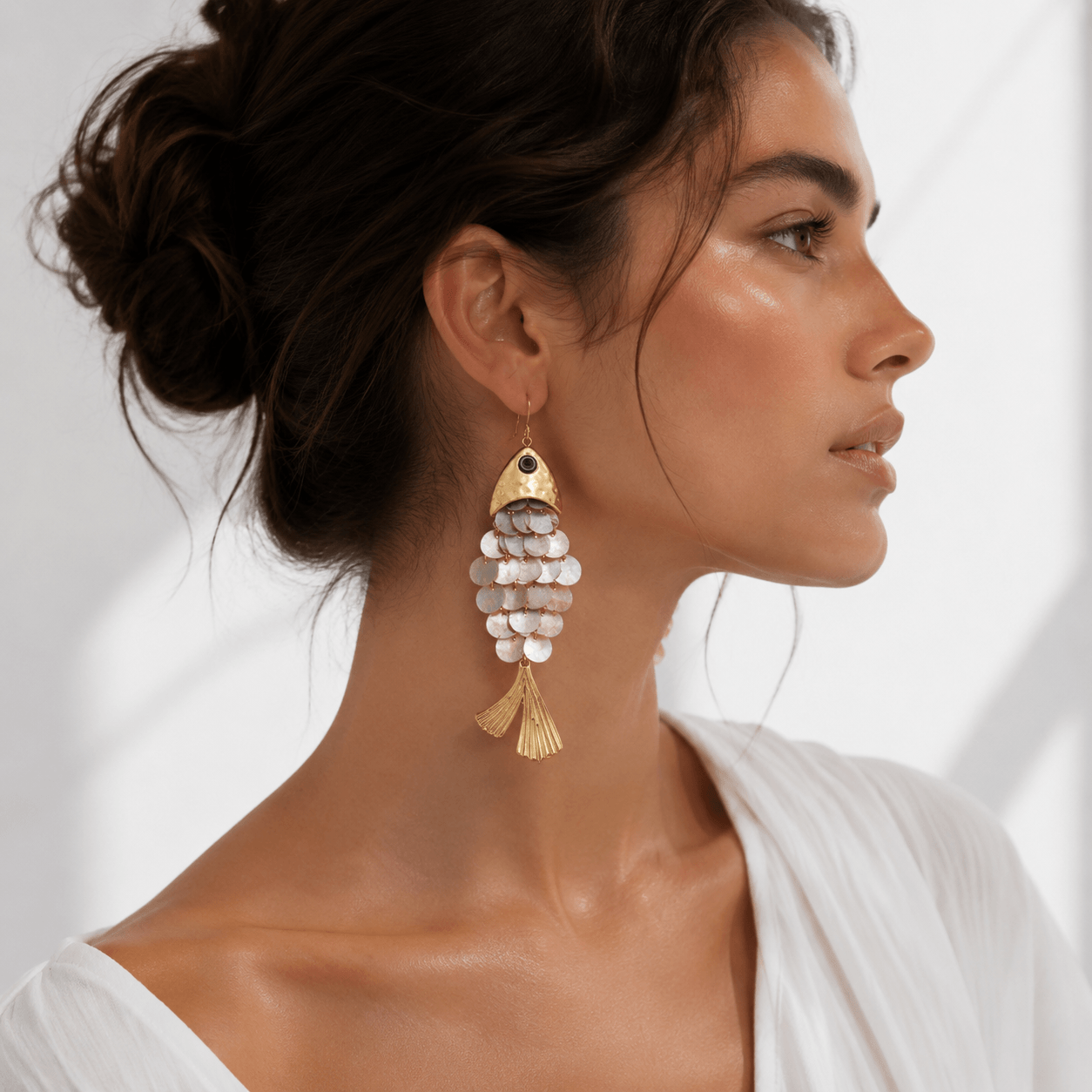 Maris Sculptural Fish Earrings