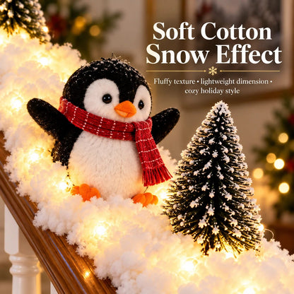 🎄 Lighted Penguin Snowy Stair Railing Christmas Decor