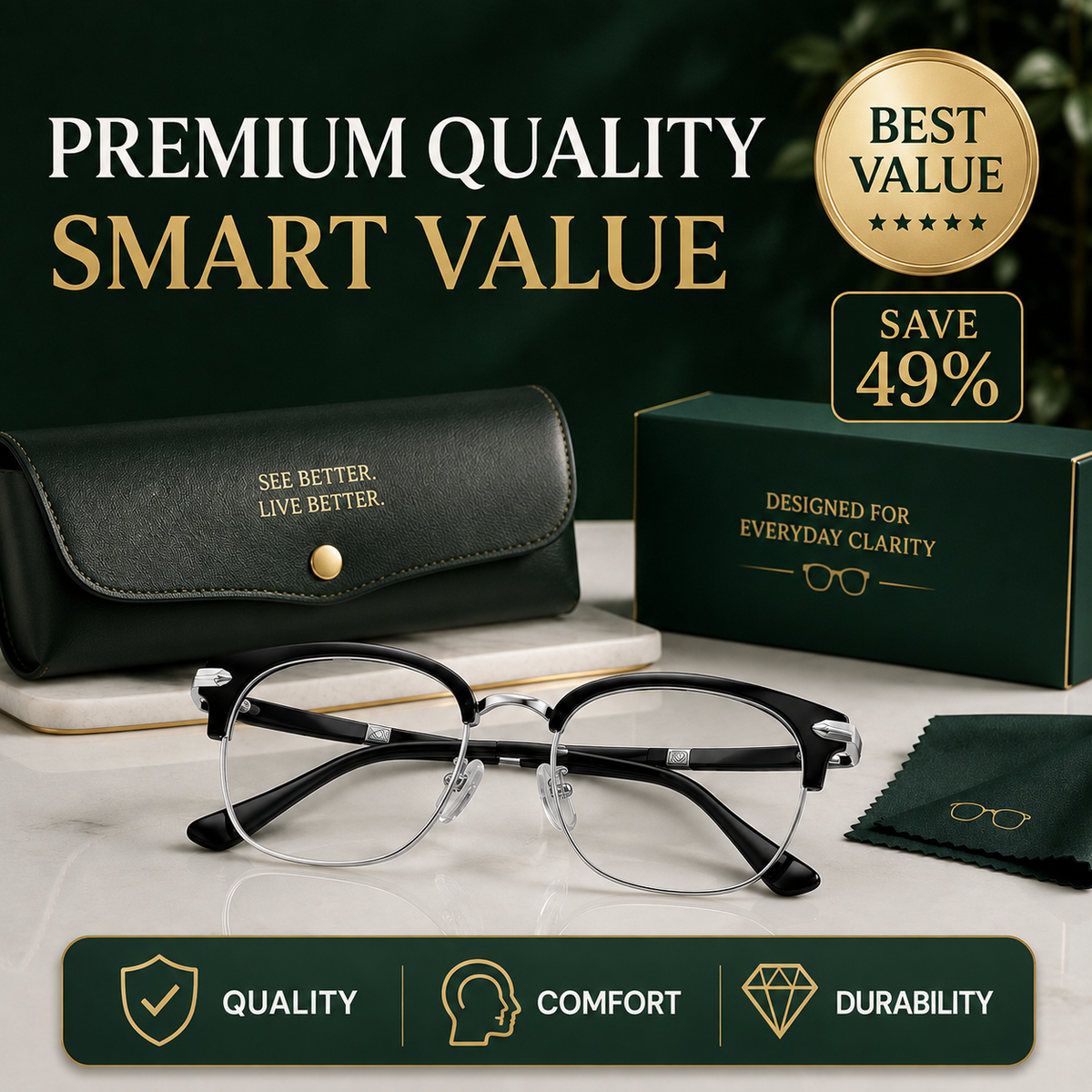 Dropavira® Ultra Light Anti Blue Presbyopic Glasses