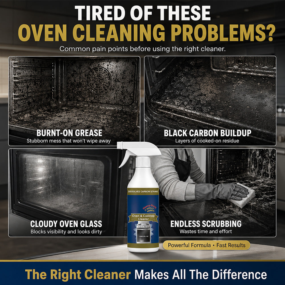 ⏳ FINAL 24 HOURS · 50% OFF🔥 Oven & Cooktop Cleaner Spray – Cut Through Burnt-On Grease