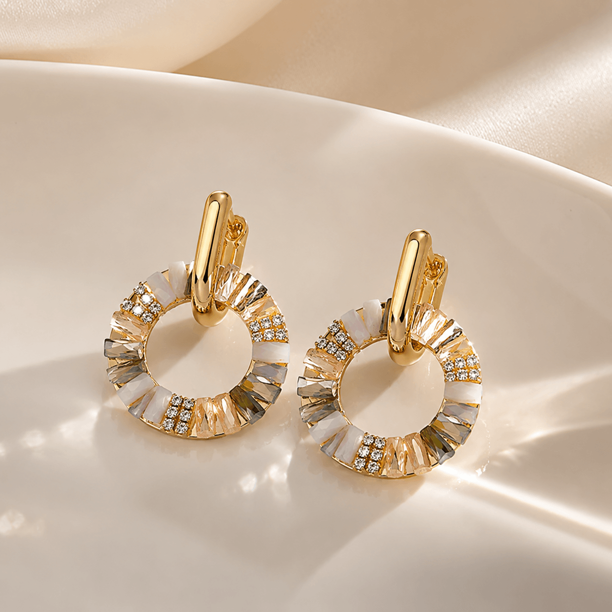 Aurelia Crystal Hoop Earrings