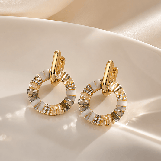Aurelia Crystal Hoop Earrings