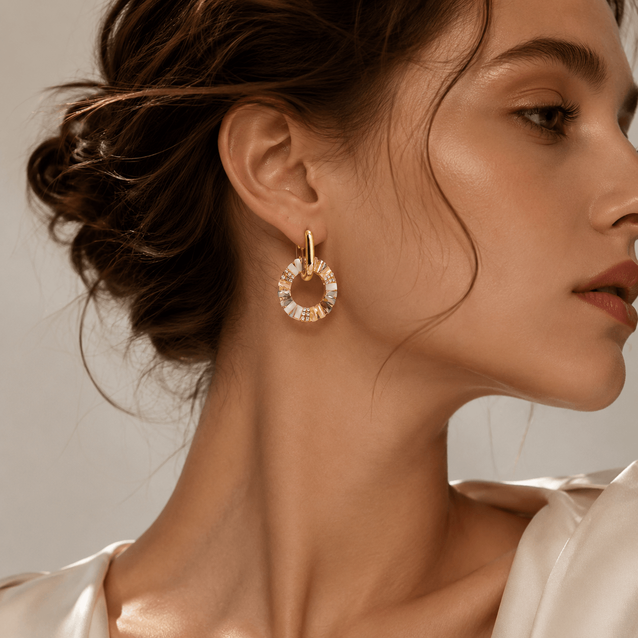 Aurelia Crystal Hoop Earrings