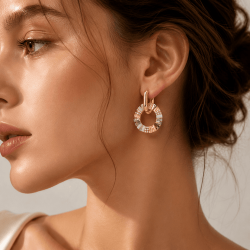 Aurelia Crystal Hoop Earrings