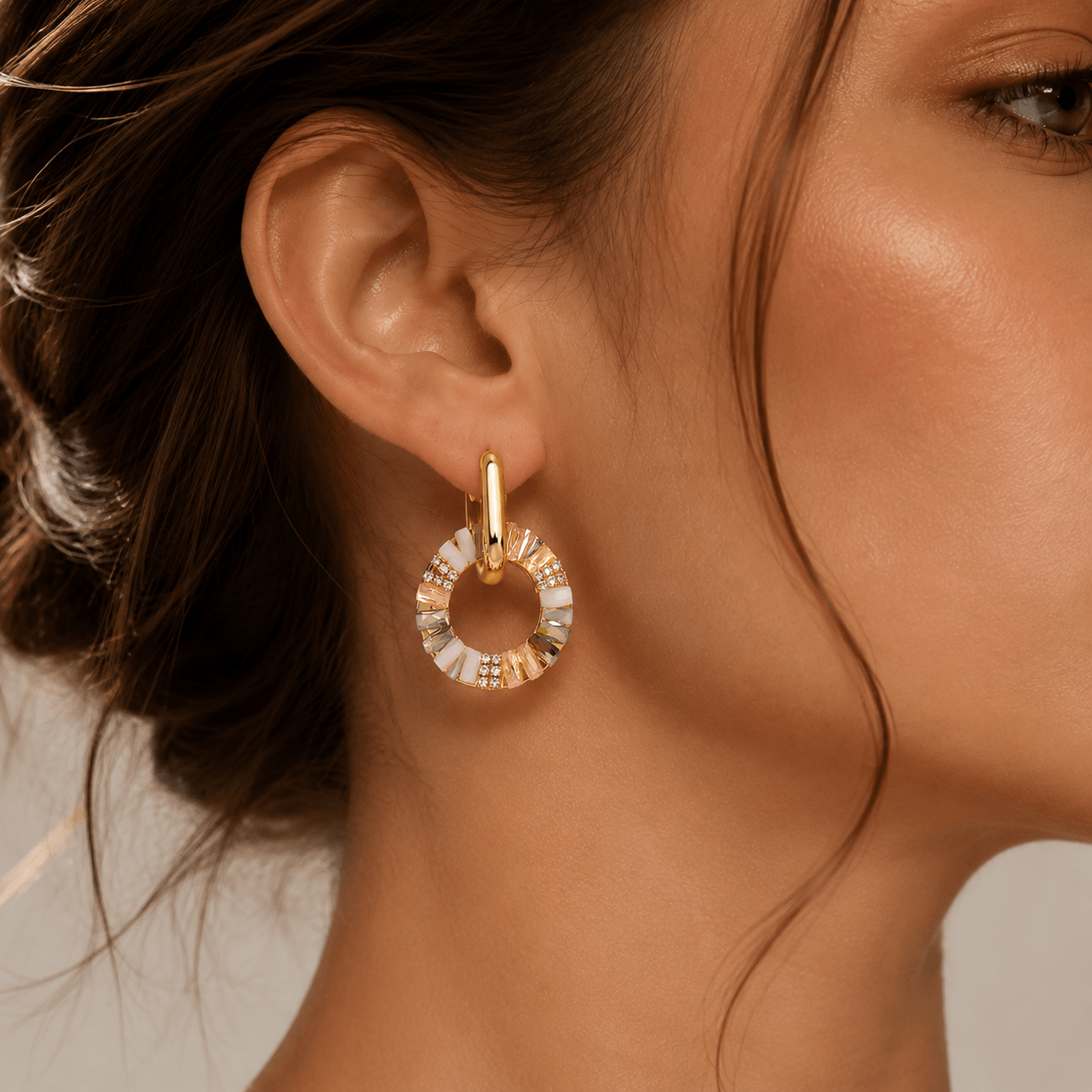 Aurelia Crystal Hoop Earrings