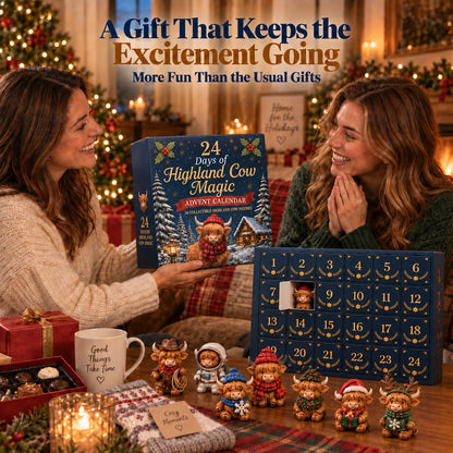 🐮 24 Days Highland Cow Advent Calendar With 24 Mini Surprises