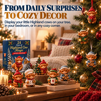 🐮 24 Days Highland Cow Advent Calendar With 24 Mini Surprises