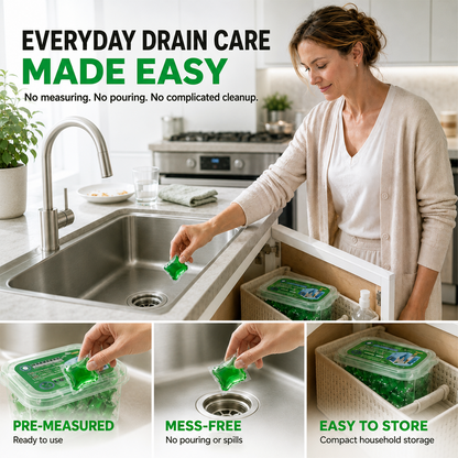 ⏳ FINAL 24 HOURS · 50% OFF💧 Drain Deodorizer Capsules – Drop In For Fresher Drains