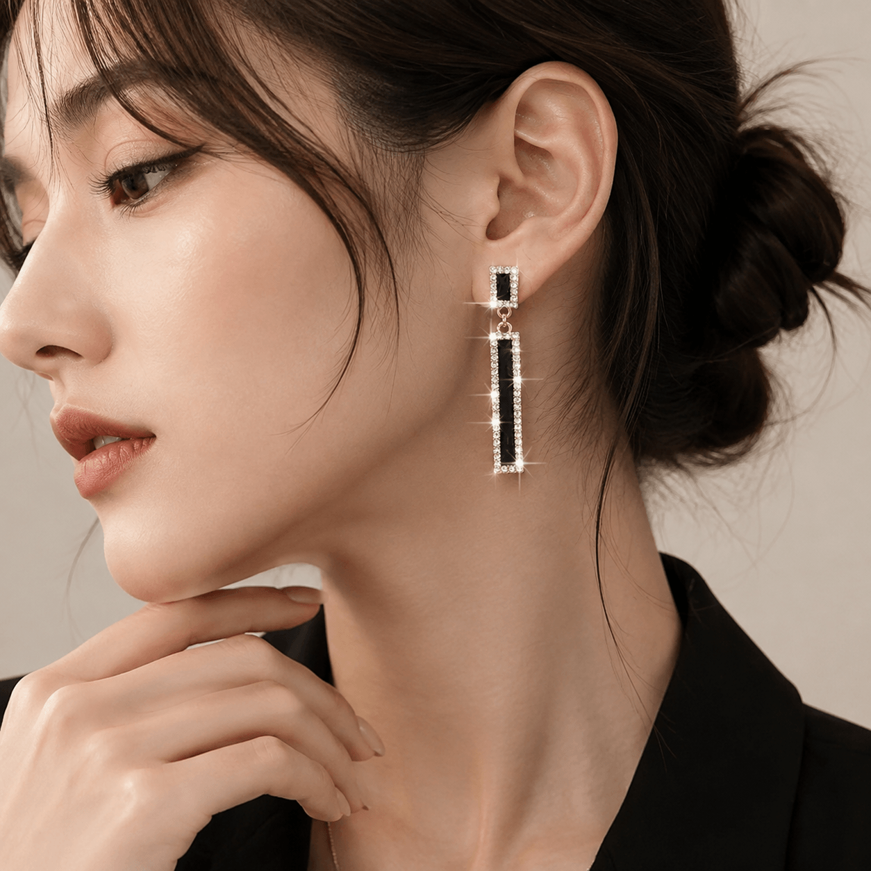 Noiré Geometric Drop Earrings