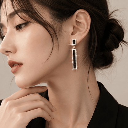 Noiré Geometric Drop Earrings