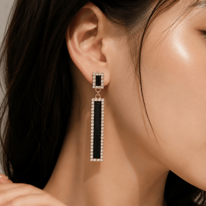 Noiré Geometric Drop Earrings