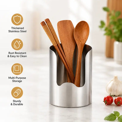 ✨LAST DAY 70% OFF ✨Thickened Stainless Steel Utensil Organizer, Rust Resistant Easy to Clean
