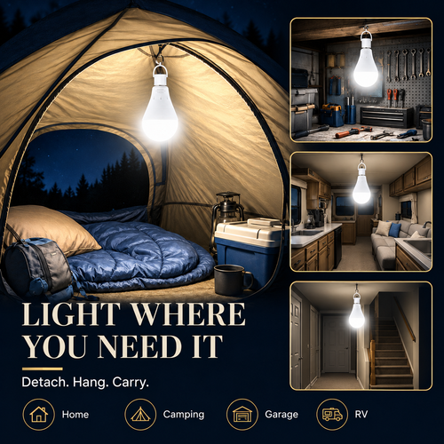 💡Rechargeable Emergency Light Bulbs – Stay Lit During Outages