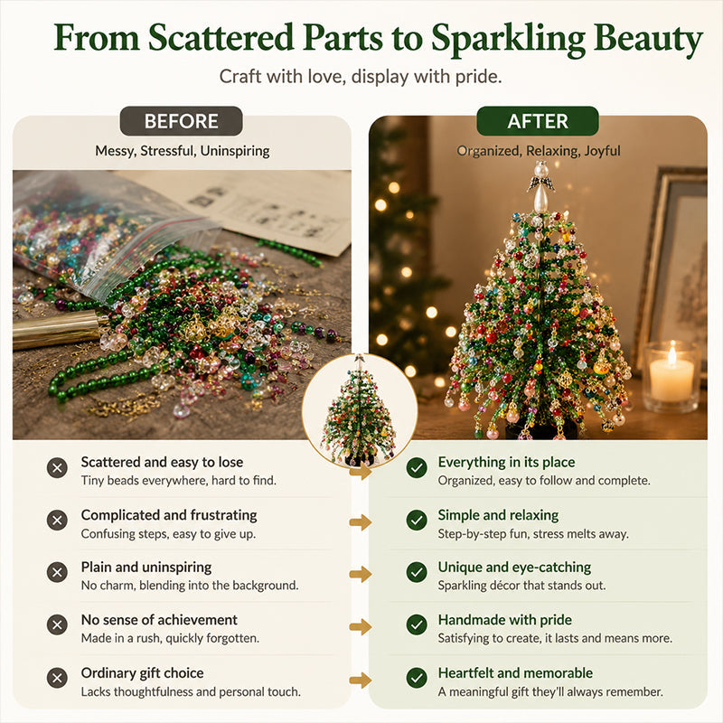 🎄 DIY Beaded Christmas Tree Kit – 5 Unique Styles