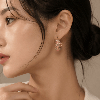 Astra Cat's Eye Gold Earrings