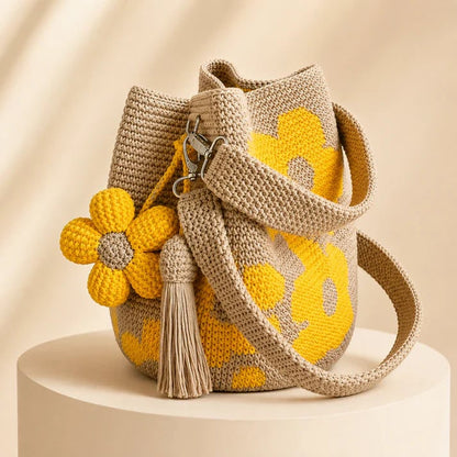 🔥💓LAST DAY 50% OFF ✨Handwoven Flower Bucket Bag