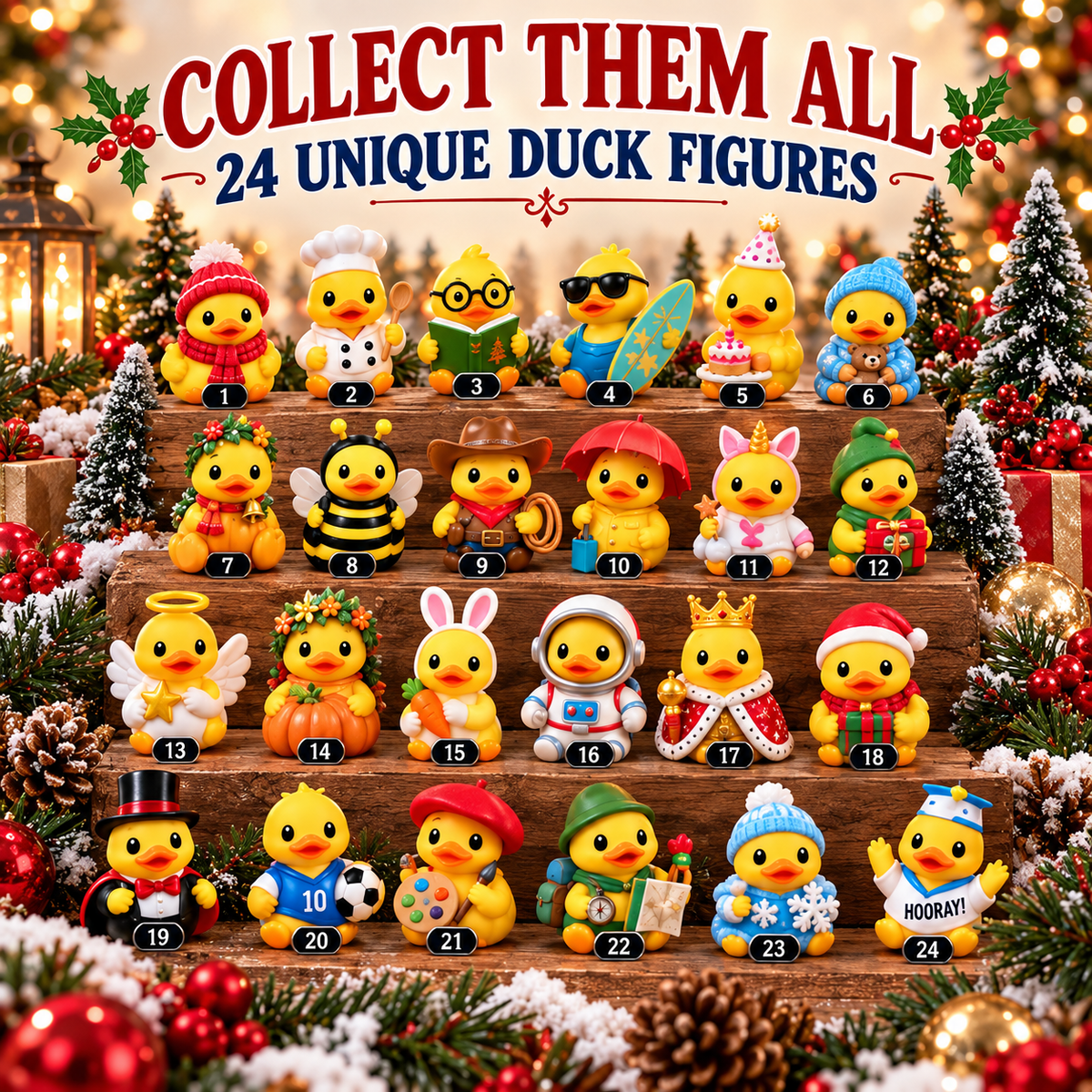 🦆 24-Day Duck Christmas Advent Calendar With 24 Surprise Figures