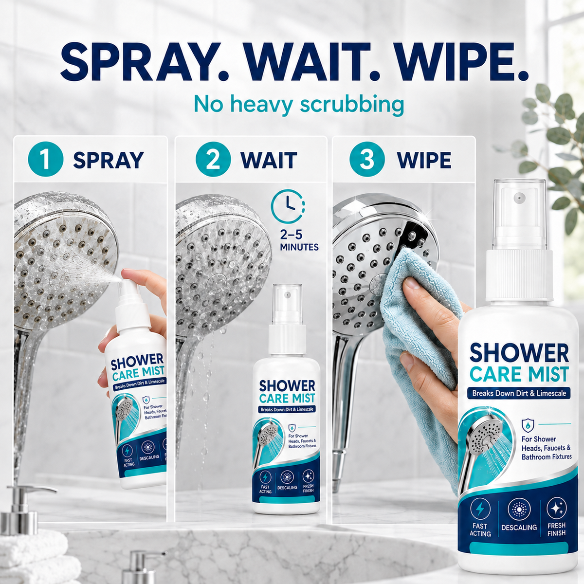 🚿 Shower Limescale Remover Spray – Tackle Hard Water Buildup