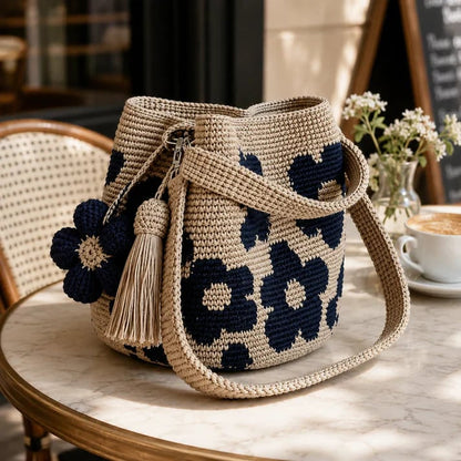 🔥💓LAST DAY 50% OFF ✨Handwoven Flower Bucket Bag