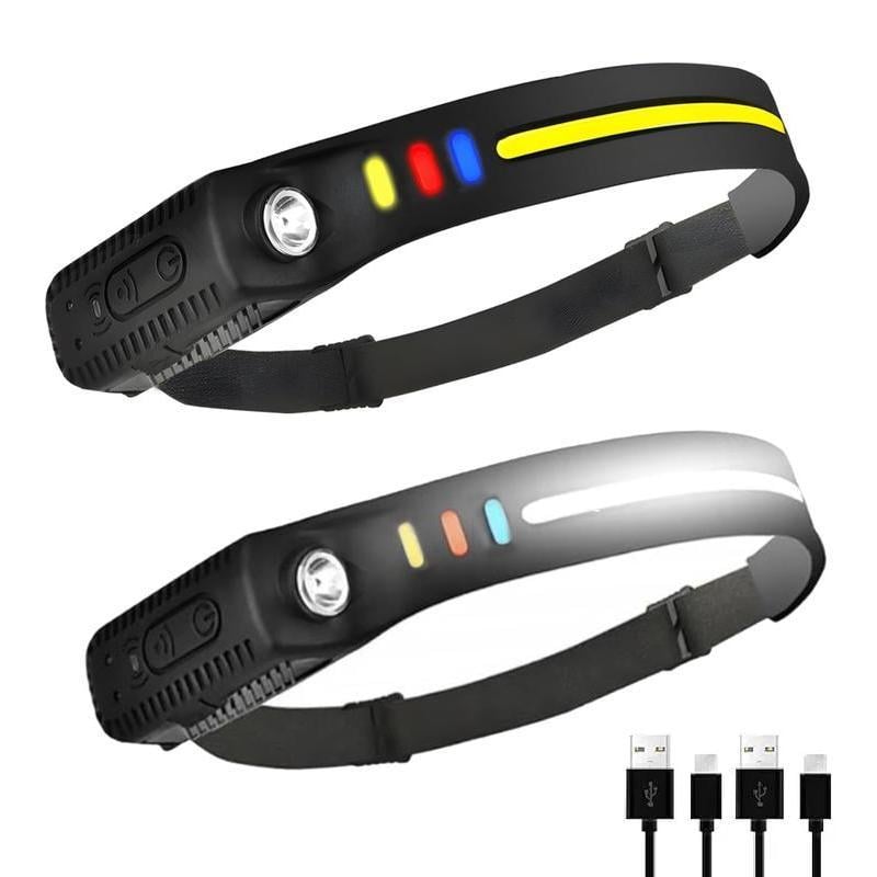 💡 Rechargeable LED Headlamp with 230° Wide Beam & Motion Sensor