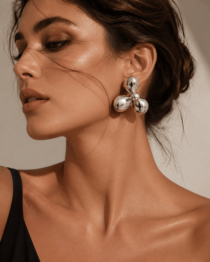 Luna Sculptural Petal Earrings