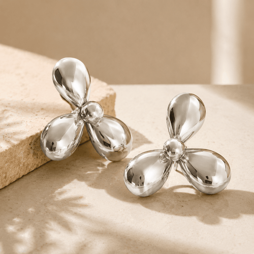Luna Sculptural Petal Earrings
