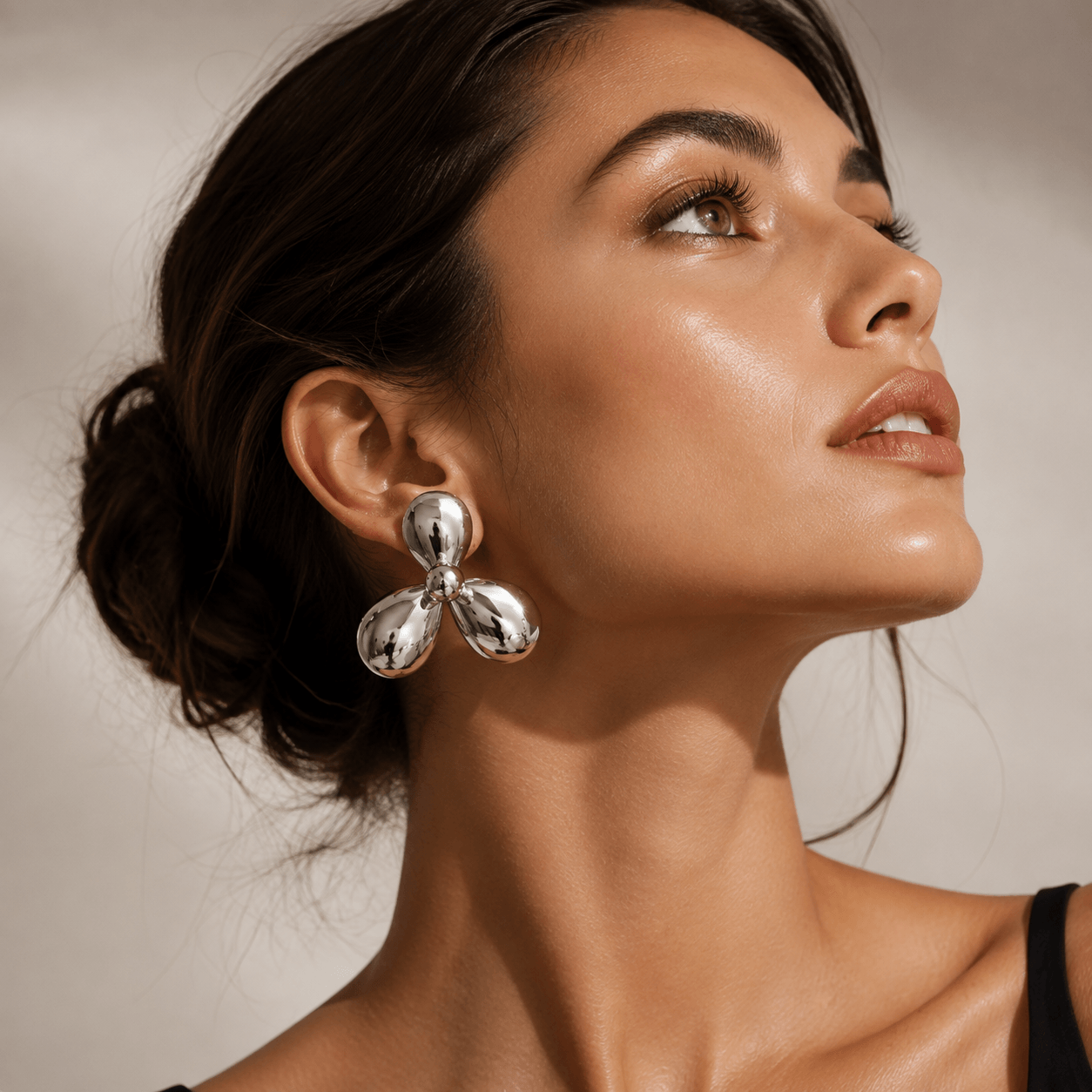 Luna Sculptural Petal Earrings