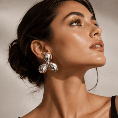 Luna Sculptural Petal Earrings