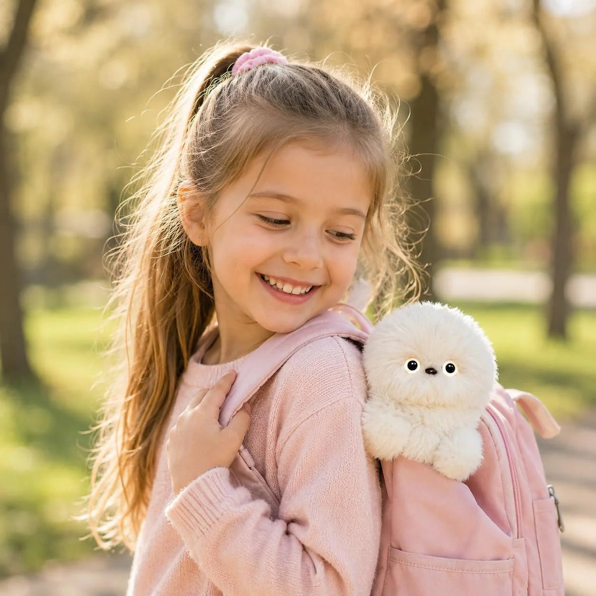 👀💕LAST DAY 50% OFF ✨Cute AI shy Emotional companionship robot doll bag charm plush toy👜-It can sing, turn its head, and learn to speak🤖