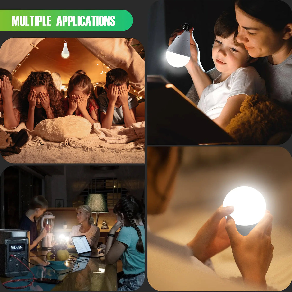 💡Rechargeable Emergency Light Bulbs – Stay Lit During Outages