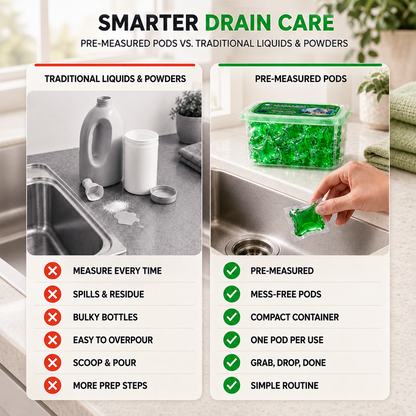 ⏳ FINAL 24 HOURS · 50% OFF💧 Drain Deodorizer Capsules – Drop In For Fresher Drains