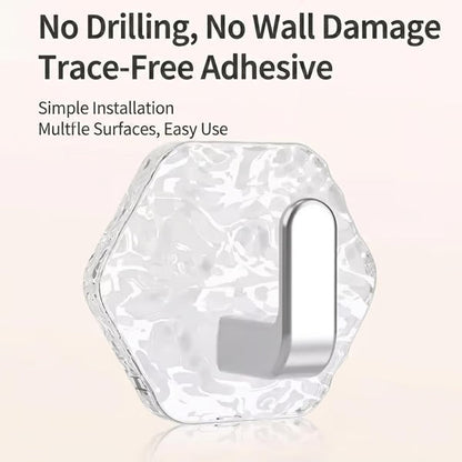 Hexagonal Ripple Heavy Duty Hooks for Bathroom, Kitchen & Household Organization