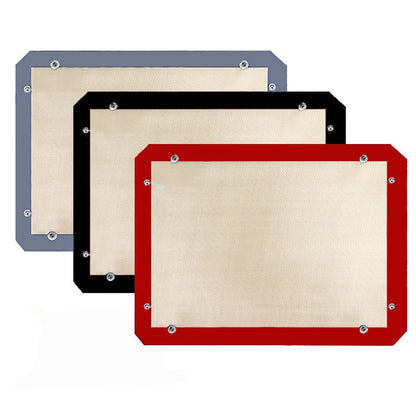 Locking Dials Silicone Fiber Baking Mat Form Leakproof Oven Liner